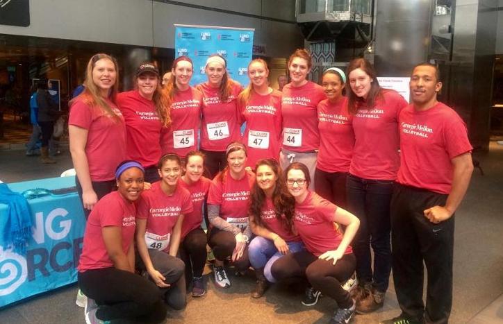 Volleyball Team Raises Funds Through American Lung Association Fight for Air Climb