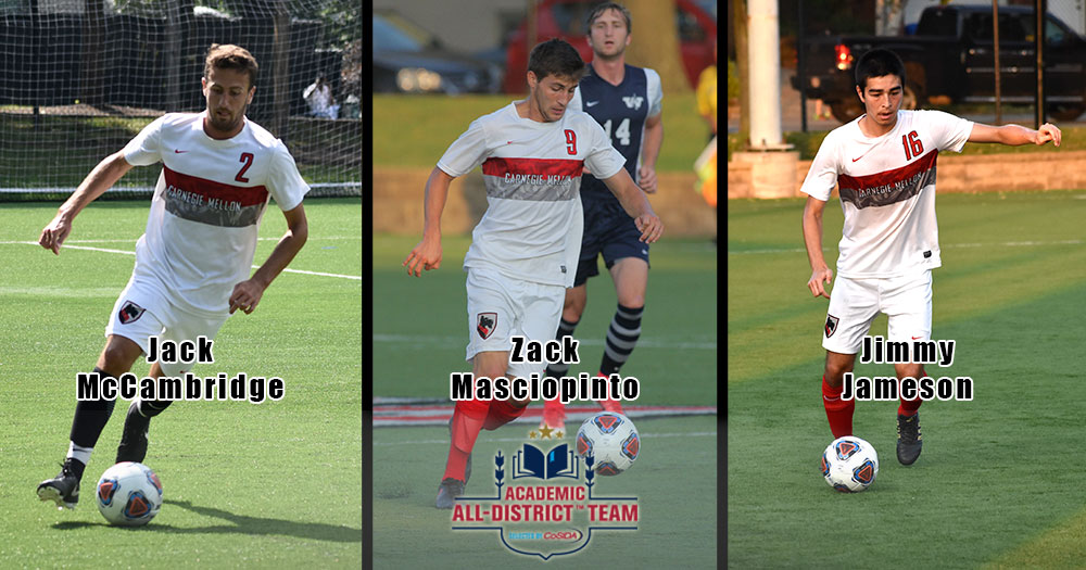 Three Tartans Named to CoSIDA Academic All-District Men’s Soccer Team
