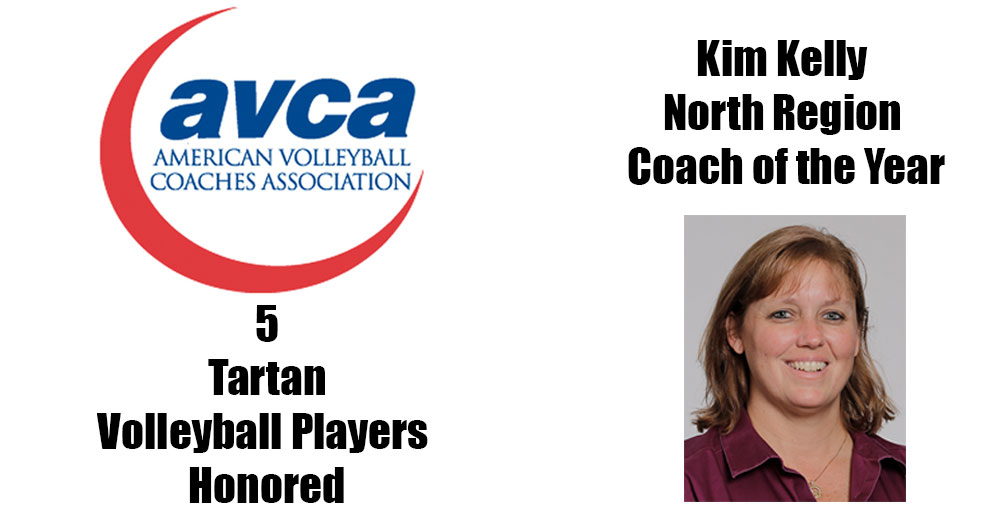 Tartans Land Five on AVCA All-Region Team; Kelly Named Region Coach of the Year