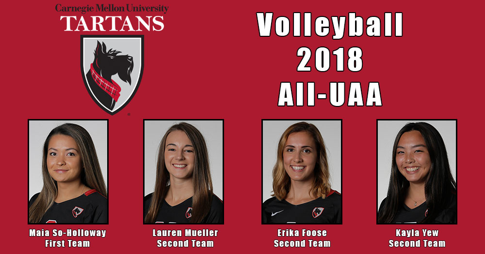 Four Tartans Named to the All-UAA Volleyball Squad