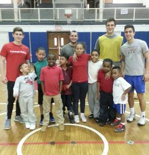 Men’s Soccer Volunteers Time and Skills with Local Community