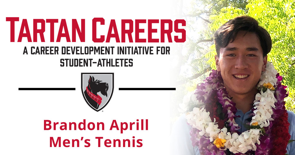 Tartan Careers - A career development initiative for student-athletes. Brandon Aprill, men's tennis - photo of Brandon Aprill