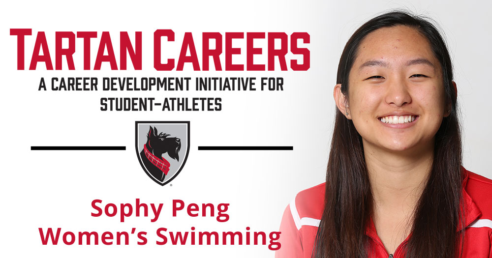 Tartan Careers - A career development initiative for student-athletes. Sophy Peng Women's Swimmingl.
Headshot of Sophy