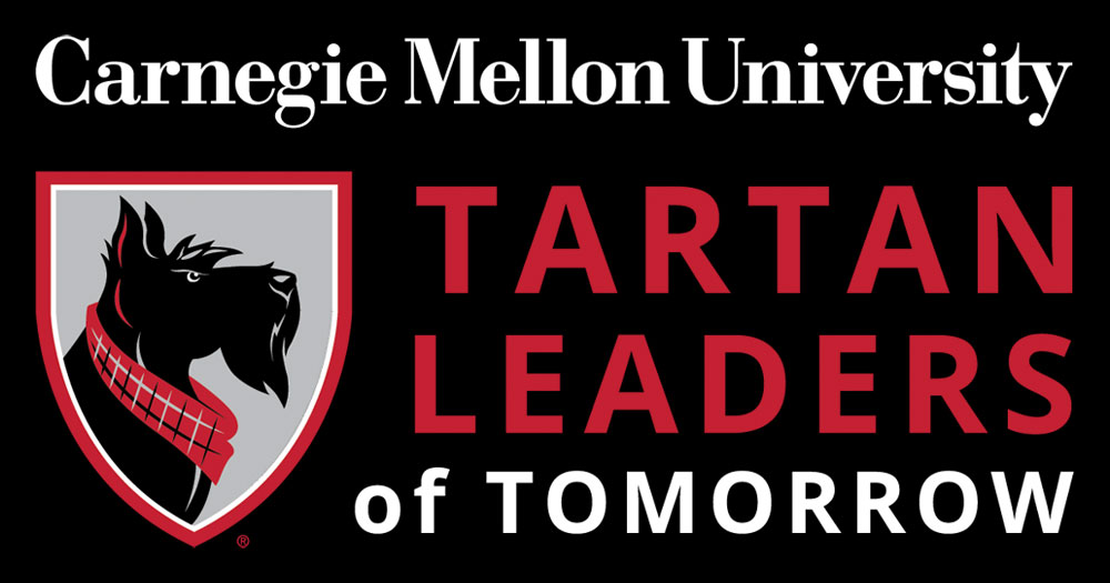Logo image that reads: Carnegie Mellon University Tartan Leaders of Tomorrow