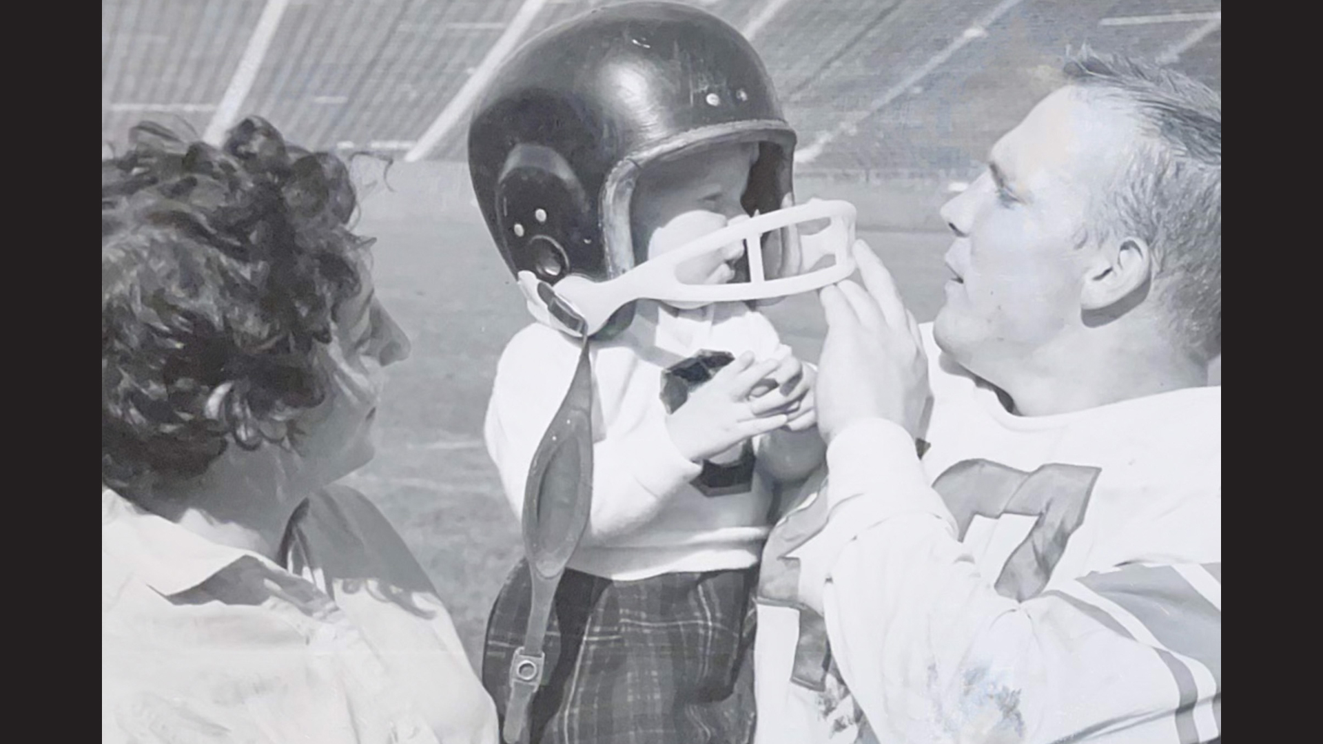 Wife (Shirley),16-month-old daughter (Cheri), and Carl taken after a CMU football game by a photographer from a Pittsburgh newspaper.