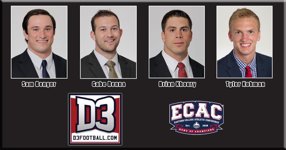 Four Tartans Named D3football.com All-South Region and ECAC All-Stars; Benger Named ECAC South Offensive Player of the Year
