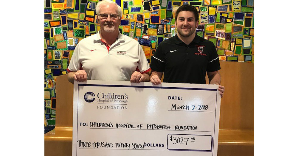 Tartans Present Children's Hospital of Pittsburgh Foundation with Check of Funds Raised