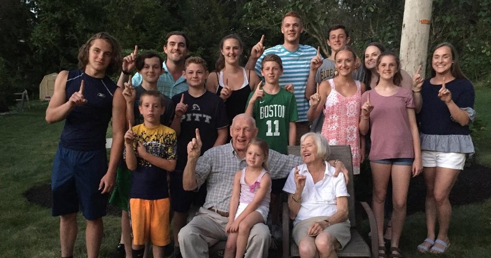 Patrick with family members during his family's July 4th celebration