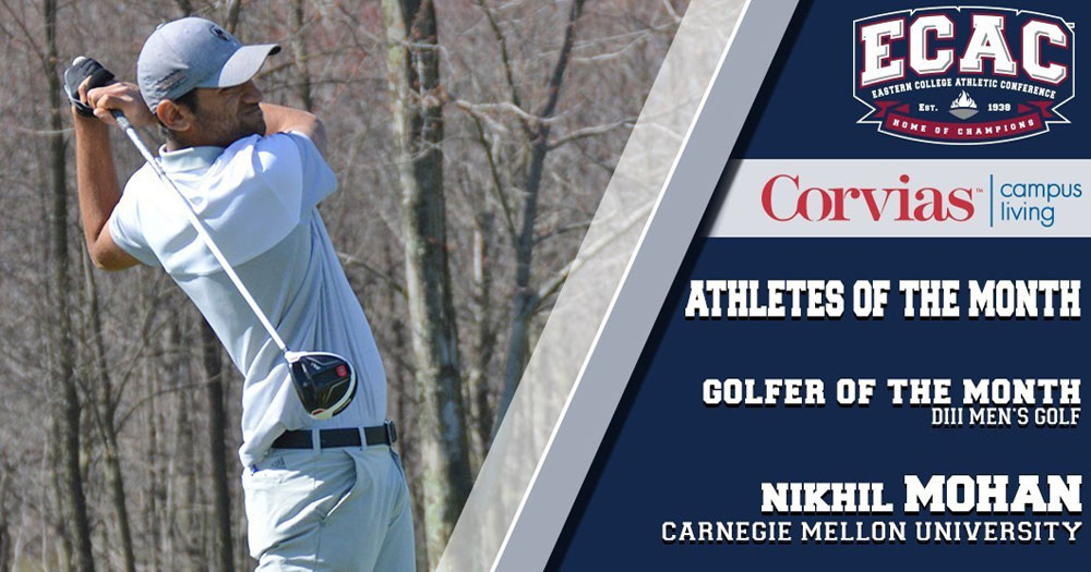 Mohan Named ECAC Division III Men’s Golfer of the Month for April
