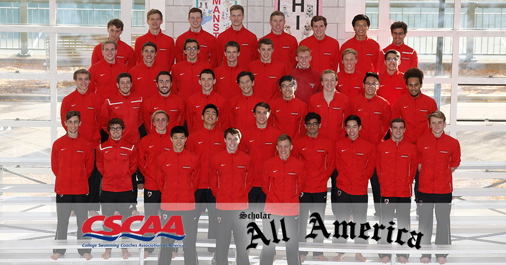 Men’s Swimming Honored by CSCAA for Academics