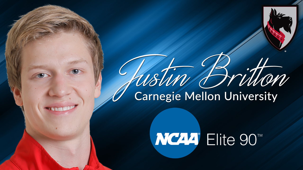 Justin Britton Wins Elite 90™ Award for NCAA Division III Men’s Swimming and Diving Championship