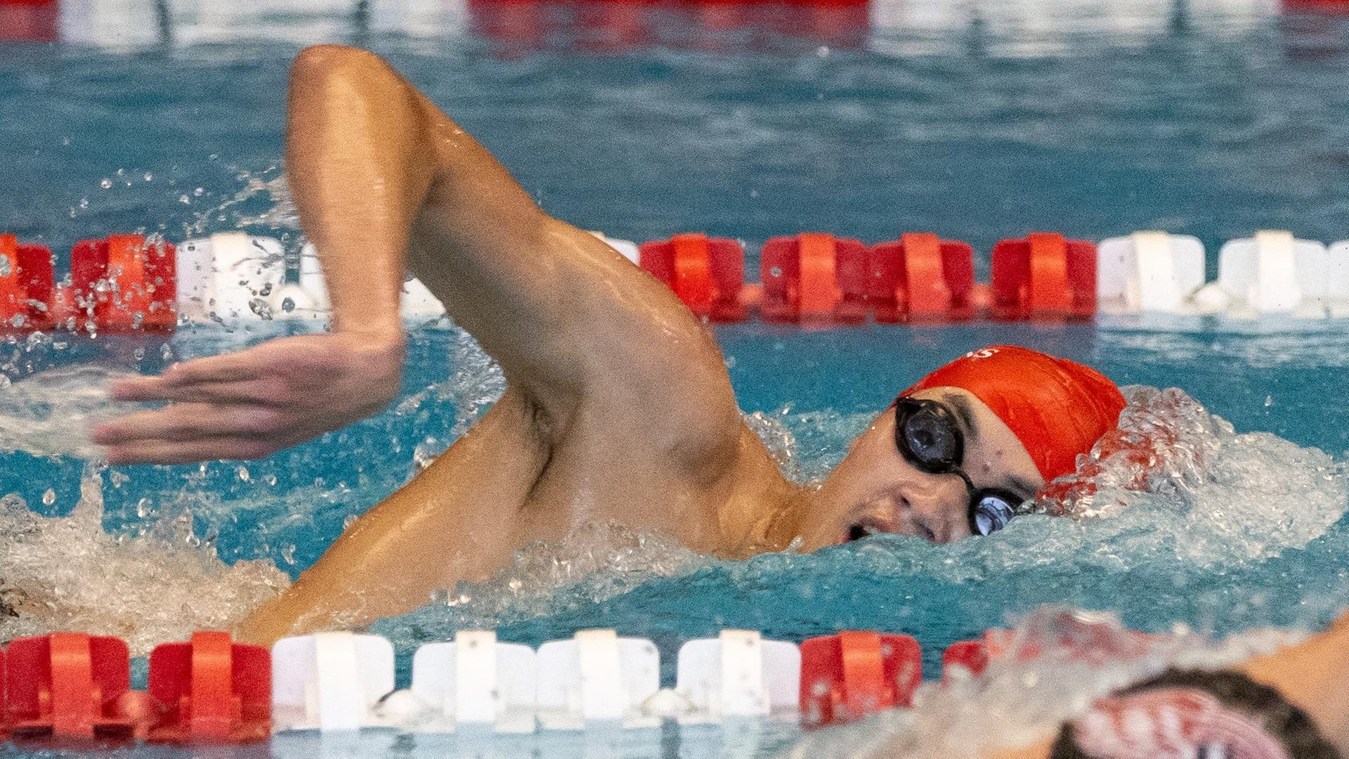 men's swimmer doing freestyle stroke