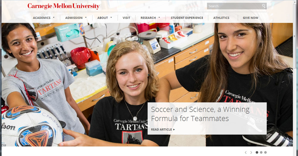 Women's Soccer Players Featured on CMU Homepage