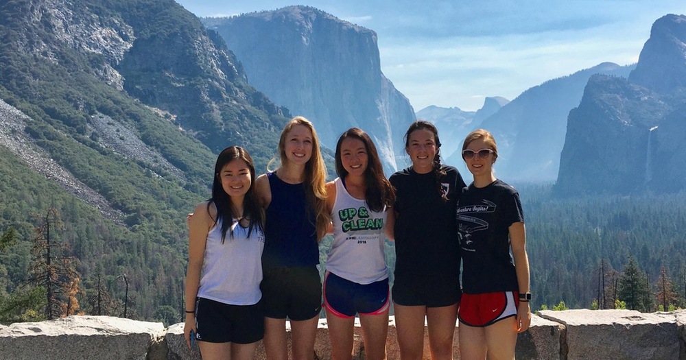 Sienna pictured with fellow Apple interns from CMU and WashU at Yosemite National Park