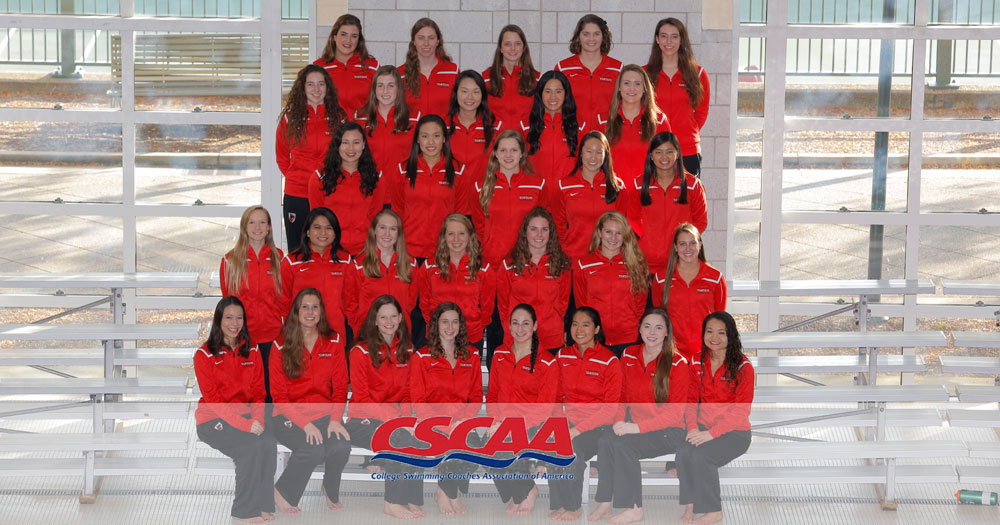 Women's Swimming Honored for Academics by CSCAA