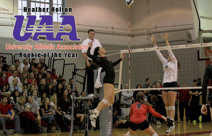 Holton Named UAA Rookie of the Year; Five Others Garner Volleyball All-UAA Honors
