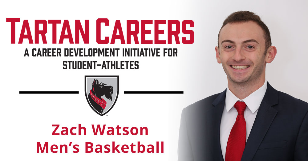 Tartan Careers - A career development initiative for student-athletes. Zach Watson, men's basketball - photo of Zach Watson