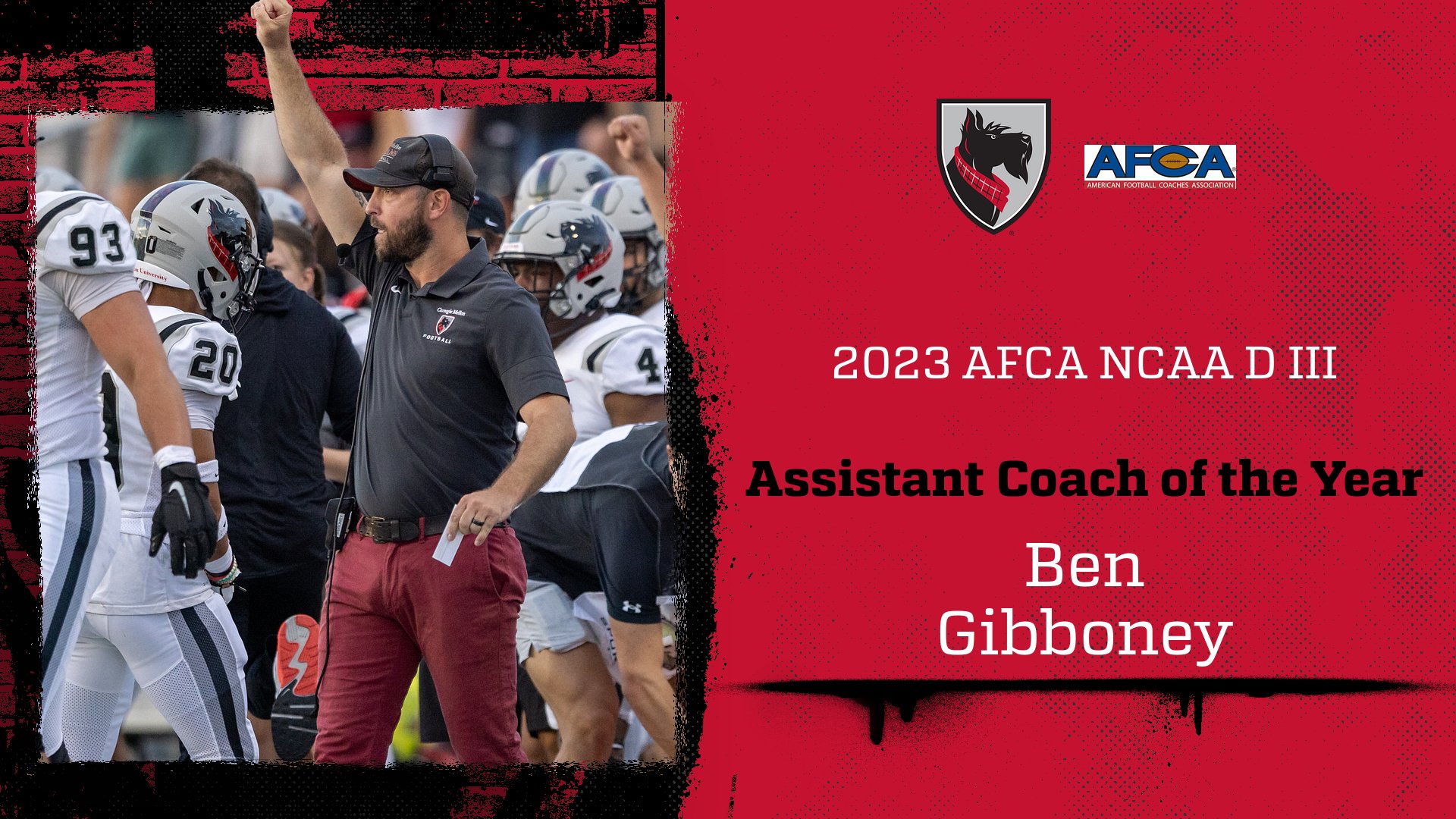 Defensive Coordinator Ben Gibboney Named 2023 AFCA Division III Assistant Coach of the Year